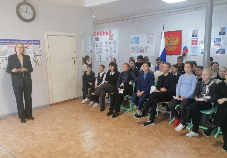 Профориентационная беседа в Новоникулинской средней школе.